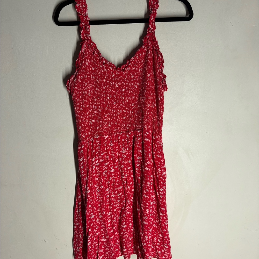 Lulus Red Floral Dress